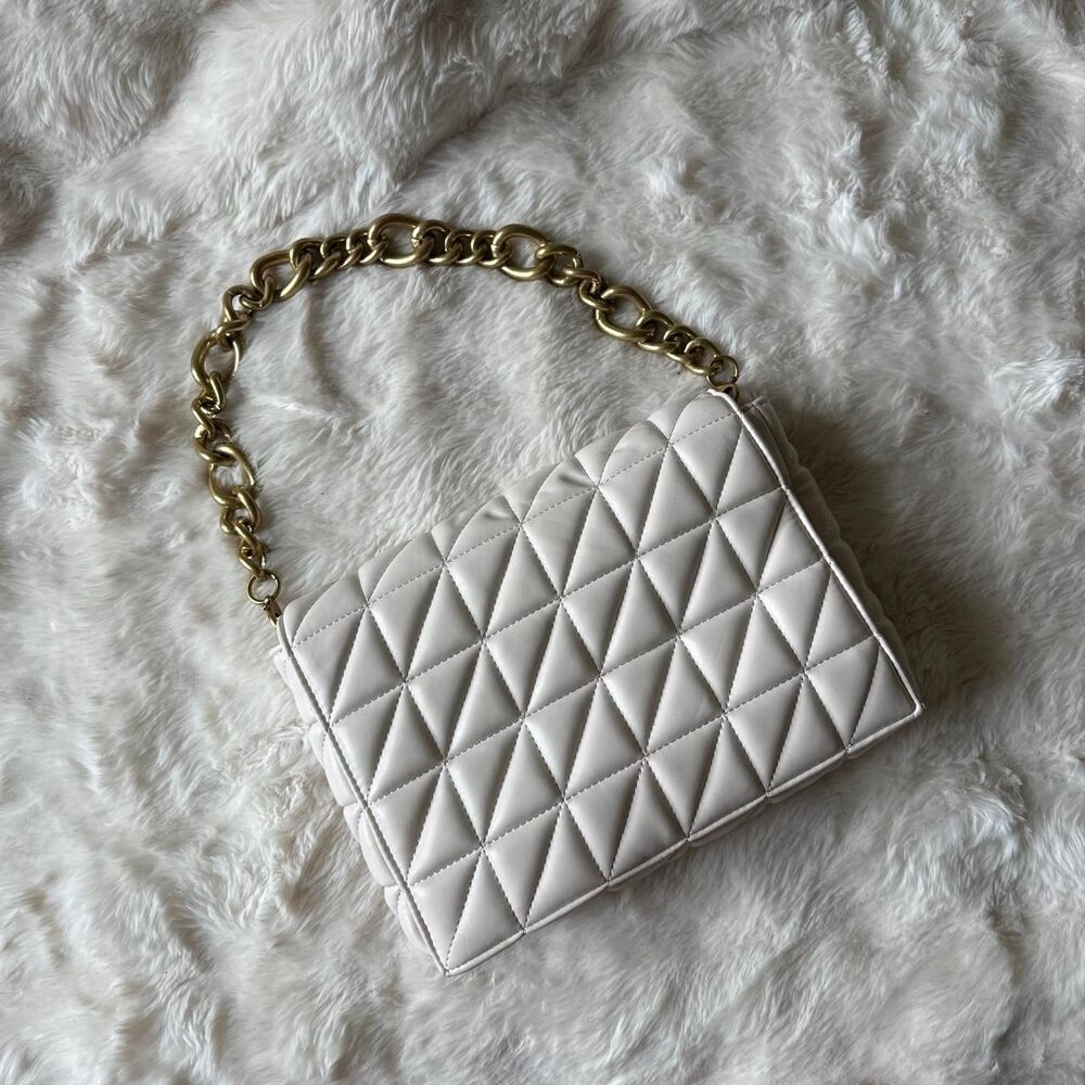 Zara Women's White and Cream Bag